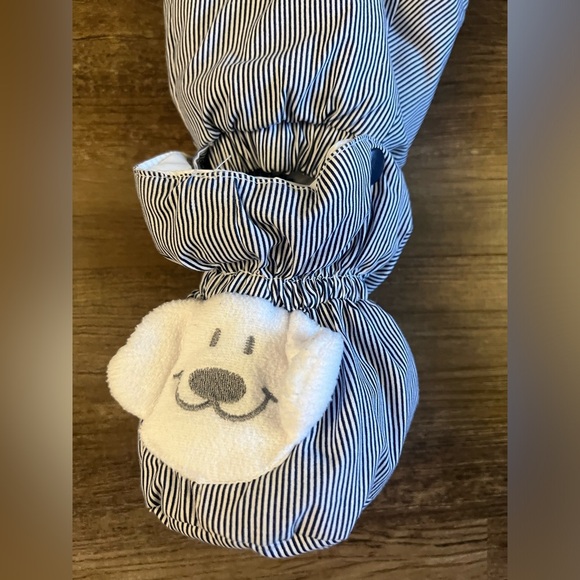 Kid Warmers Sz 18M Winter Gray Pram‎ Zipper Front Hooded Snowsuit Bunting - Picture 4 of 6